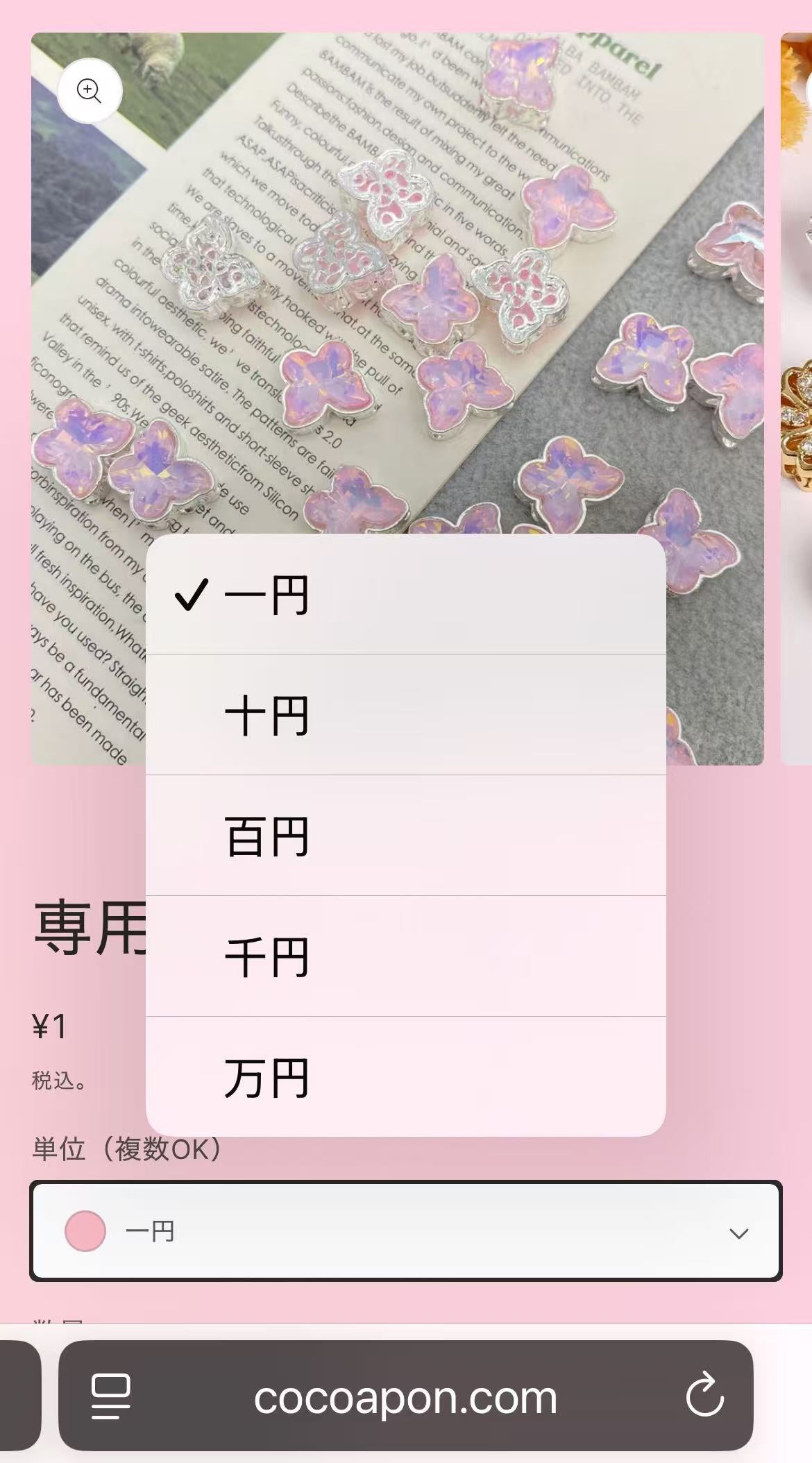 専用のリンクー 1円10円100円1000円10000円